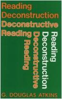 Reading deconstruction, deconstructive reading cover
