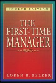 The first-time manager cover