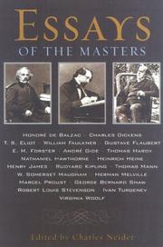 Essays of the masters cover