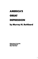 America's great depression cover