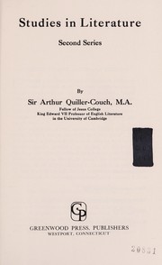 Studies in literature.  First series cover