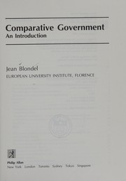 Comparative government cover