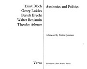 Aesthetics and Politics cover