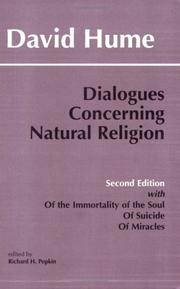 Dialogues concerning natural religion, the posthumous essays, Of the immortality of the soul, and Of suicide, from An enquiry concerning human understanding of miracles cover