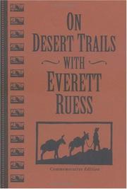 On desert trails with Everett Ruess cover