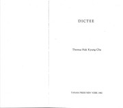 Dictee cover
