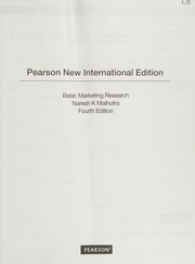 Basic marketing research cover