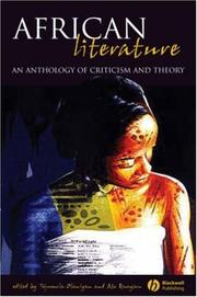 AFRICAN LITERATURE: AN ANTHOLOGY OF CRITICISM AND THEORY; ED. BY TEJUMOLA OLANIYAN cover