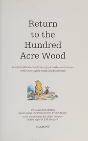 Return to the Hundred Acre Wood cover