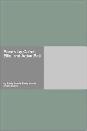 Poems by Currer, Ellis, and Acton Bell cover