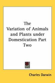 The variation of animals and plants under domestication cover