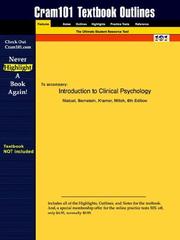 Introduction to clinical psychology cover