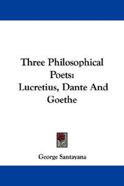 Three philosophical poets cover