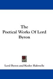 The poetical works of Lord Byron cover