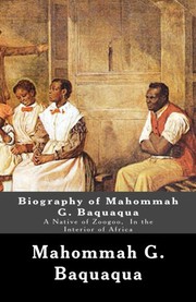 The Biography of Mahommah Gardo Baquaqua cover