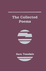 The collected poems of Sara Teasdale cover