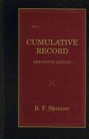 Cumulative record cover