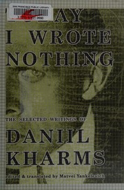 Today I wrote nothing cover