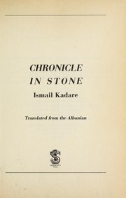 Chronicle in Stone cover