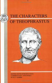 Theophrasti Characteres cover
