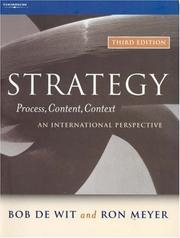 Strategy--process, content, context cover