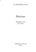 Maximes cover
