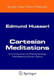 Cartesianische Meditationen cover